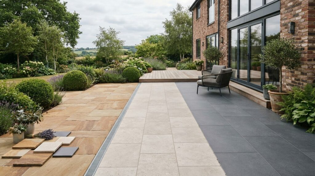 Natural Stone Patio Hampshire: Sandstone, Limestone or Porcelain?